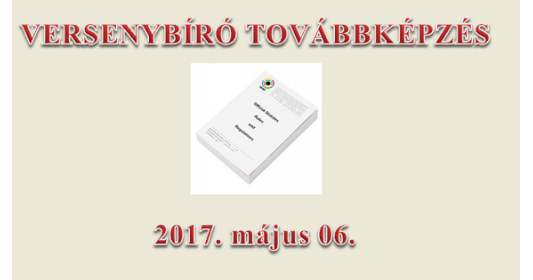 Versenybíró továbbképzés